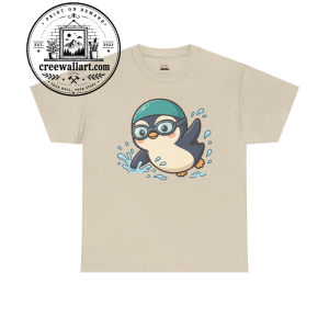 Funny Swimming Penguin T-Shirt | Cute Penguin Graphic Tee