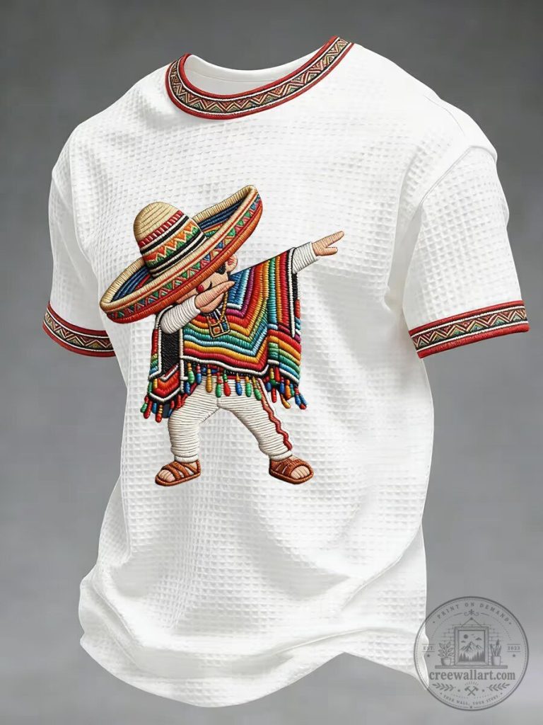 Cinco de Mayo Dabbing Sombrero Poncho Mexican Fiesta White T-Shirt 35 Cinco de Mayo Dabbing Sombrero Poncho Mexican Fiesta White T-Shirt