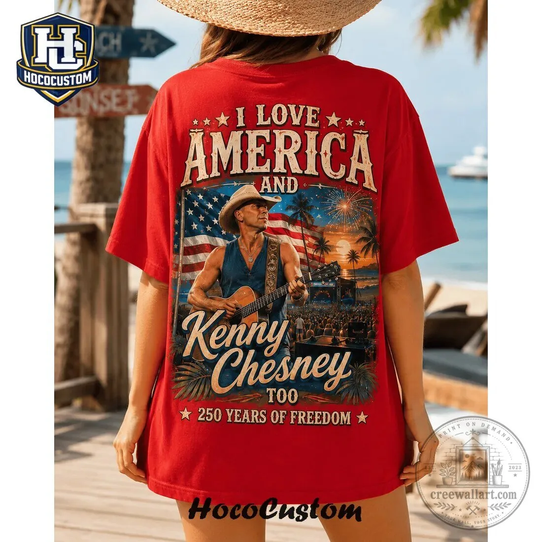 Kenny Chesney I Love America Too 250 Years of Freedom Patriotic T-Shirt 7 Kenny Chesney I Love America Too 250 Years of Freedom Patriotic T-Shirt