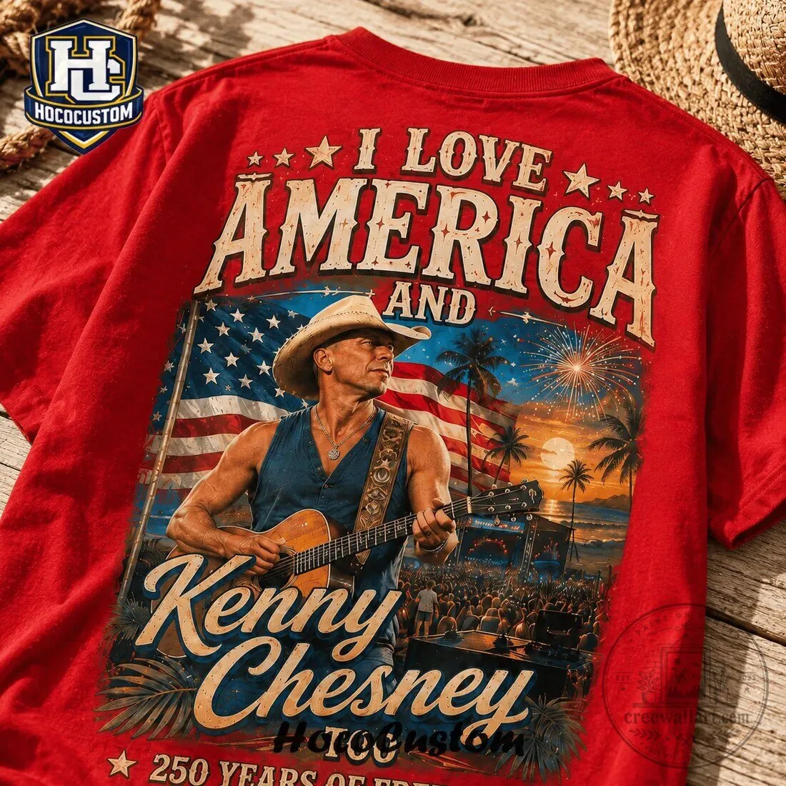 Kenny Chesney I Love America Too 250 Years of Freedom Patriotic T-Shirt 9 Kenny Chesney I Love America Too 250 Years of Freedom Patriotic T-Shirt