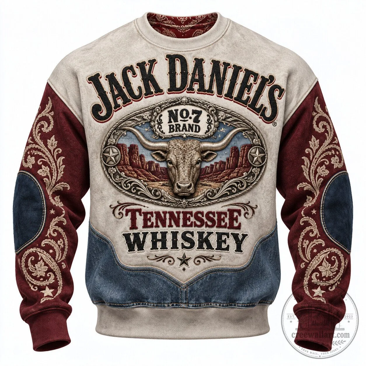 Tennessee Whiskey Western Sweatshirt featuring Jack Daniel's Old No. 7 Brand