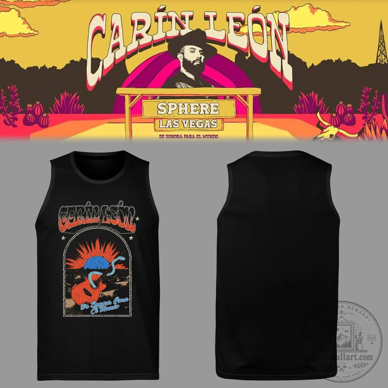 Carin Leon Sphere Las Vegas Tour De Sonora Para El Mundo Tank Top