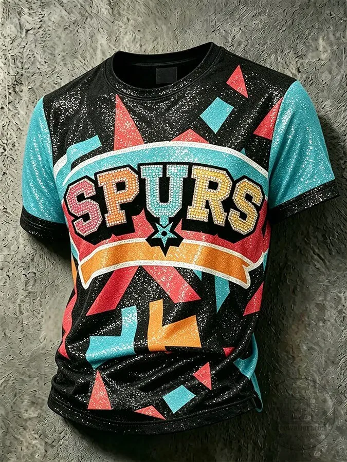 San Antonio Spurs Basketball Fan Sparkle T-Shirt for Men