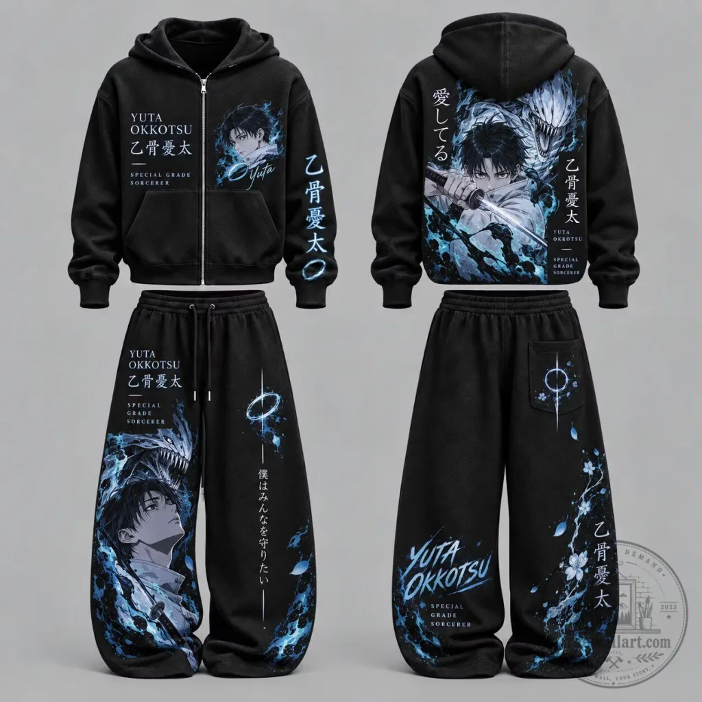 Jujutsu Kaisen Yuta Okkotsu Special Grade Sorcerer Hoodie and Pants Set Jujutsu Kaisen Yuta Okkotsu Special Grade Sorcerer Hoodie and Pants Set