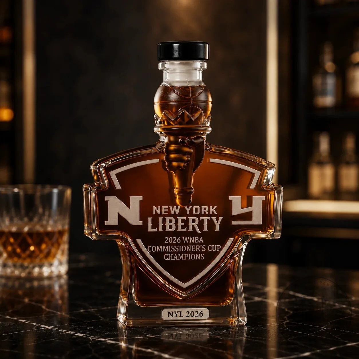 2026 WNBA Commissioner's Cup Champions Whiskey Decanter - New York Liberty Edition