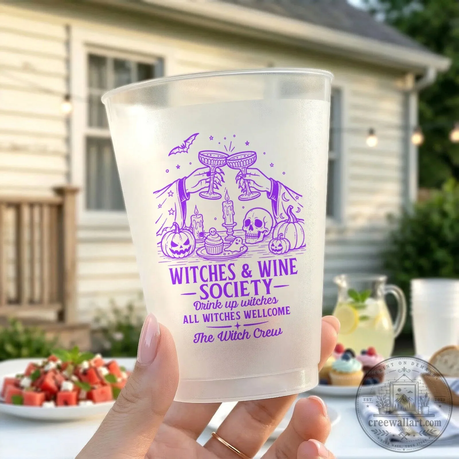 Witches and Wine Society Halloween Frosted Cups for Spooky Season Parties 5 Witches and Wine Society Halloween Frosted Cups for Spooky Season Parties