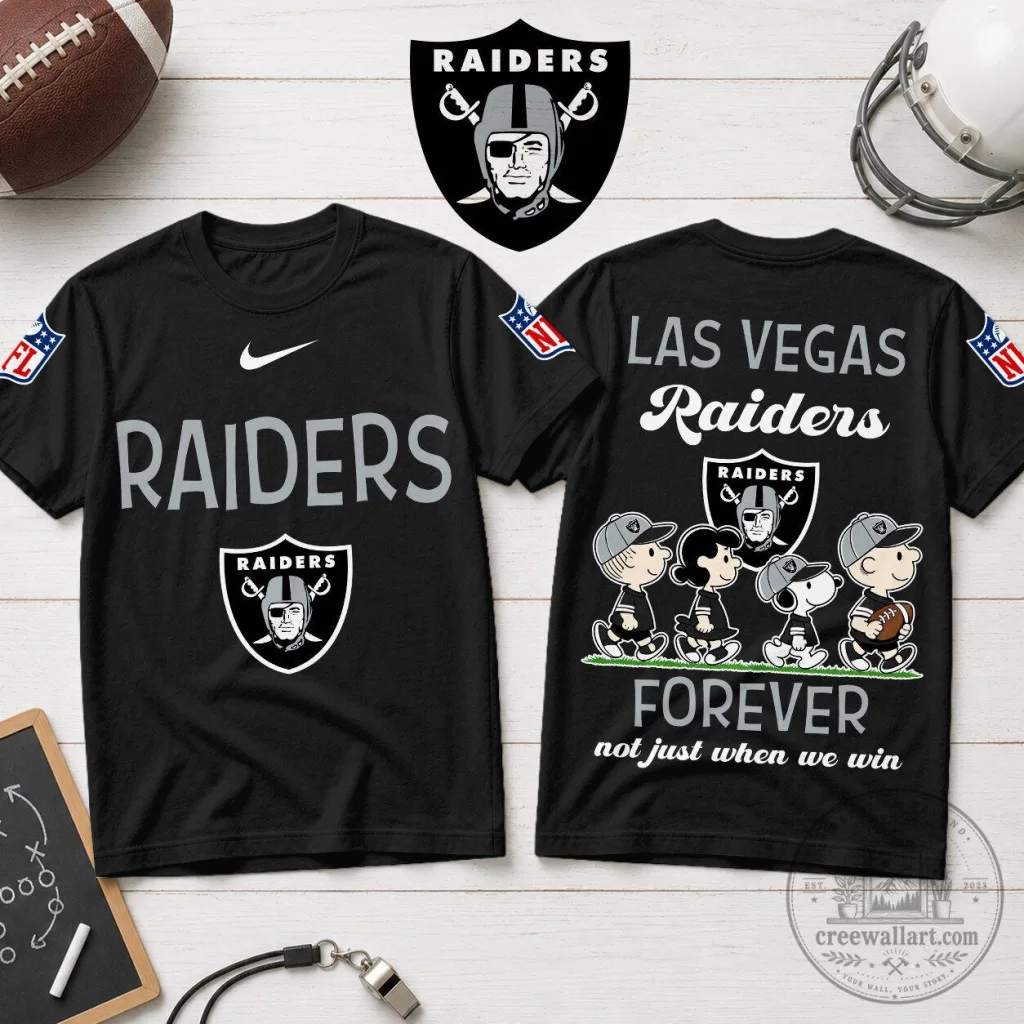 Las Vegas Raiders Football Peanuts Forever Fan T-Shirt Las Vegas Raiders Football Peanuts Forever Fan T-Shirt