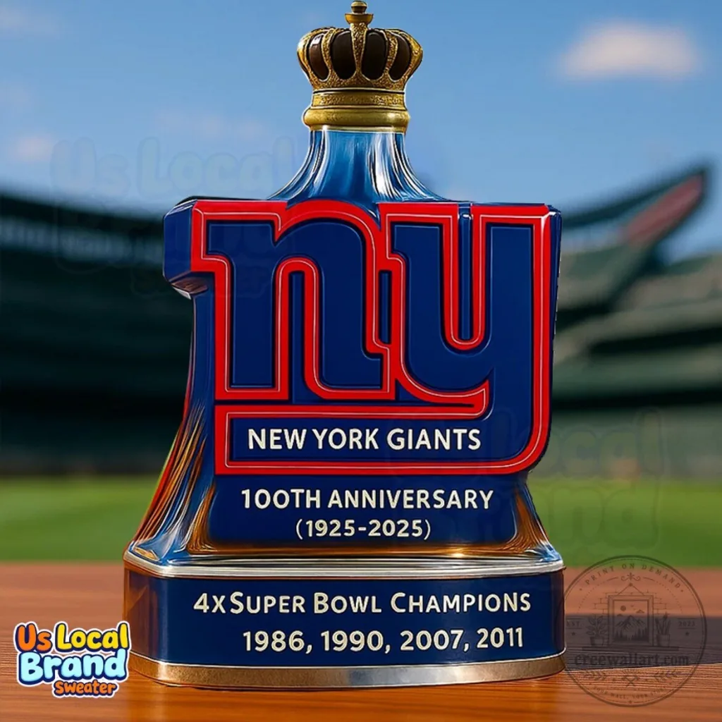 New York Giants 100th Anniversary Super Bowl Champions Whiskey Decanter
