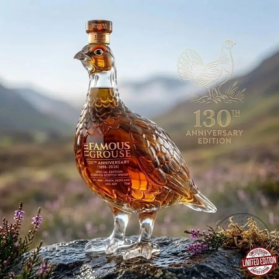 130th Anniversary Edition Blended Scotch Whisky Bottle from The Famous Grouse