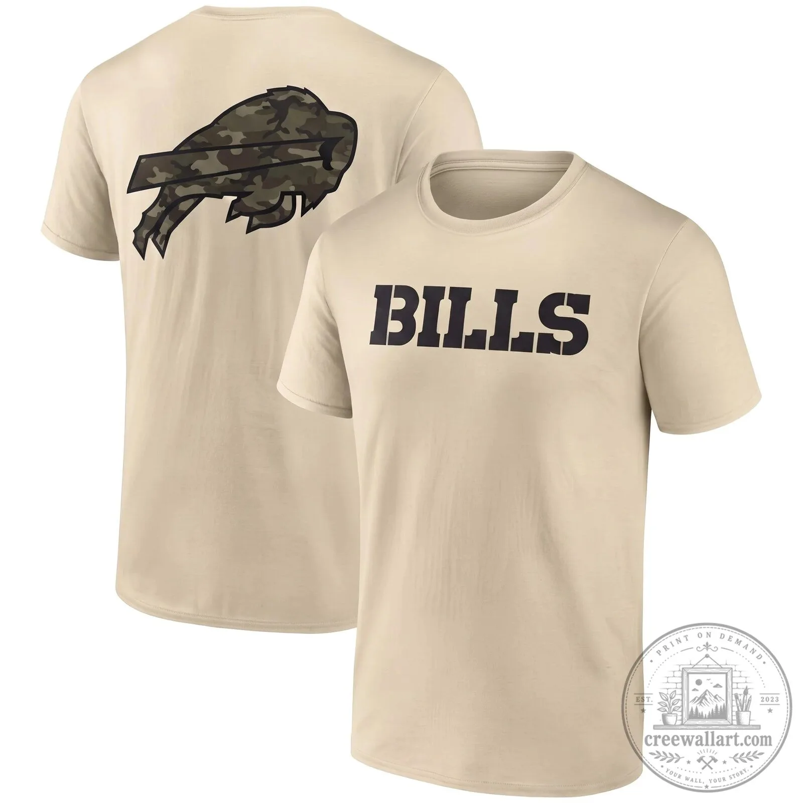 Buffalo Bills Salute To Service Camouflage Logo Military Green T-Shirt 12 Buffalo Bills Salute To Service Camouflage Logo Military Green T-Shirt