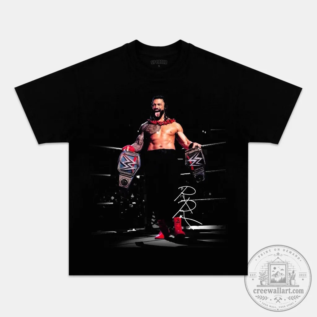 Roman Reigns Undisputed WWE Universal Champion Black Adult T-Shirt Roman Reigns Undisputed WWE Universal Champion Black Adult T-Shirt
