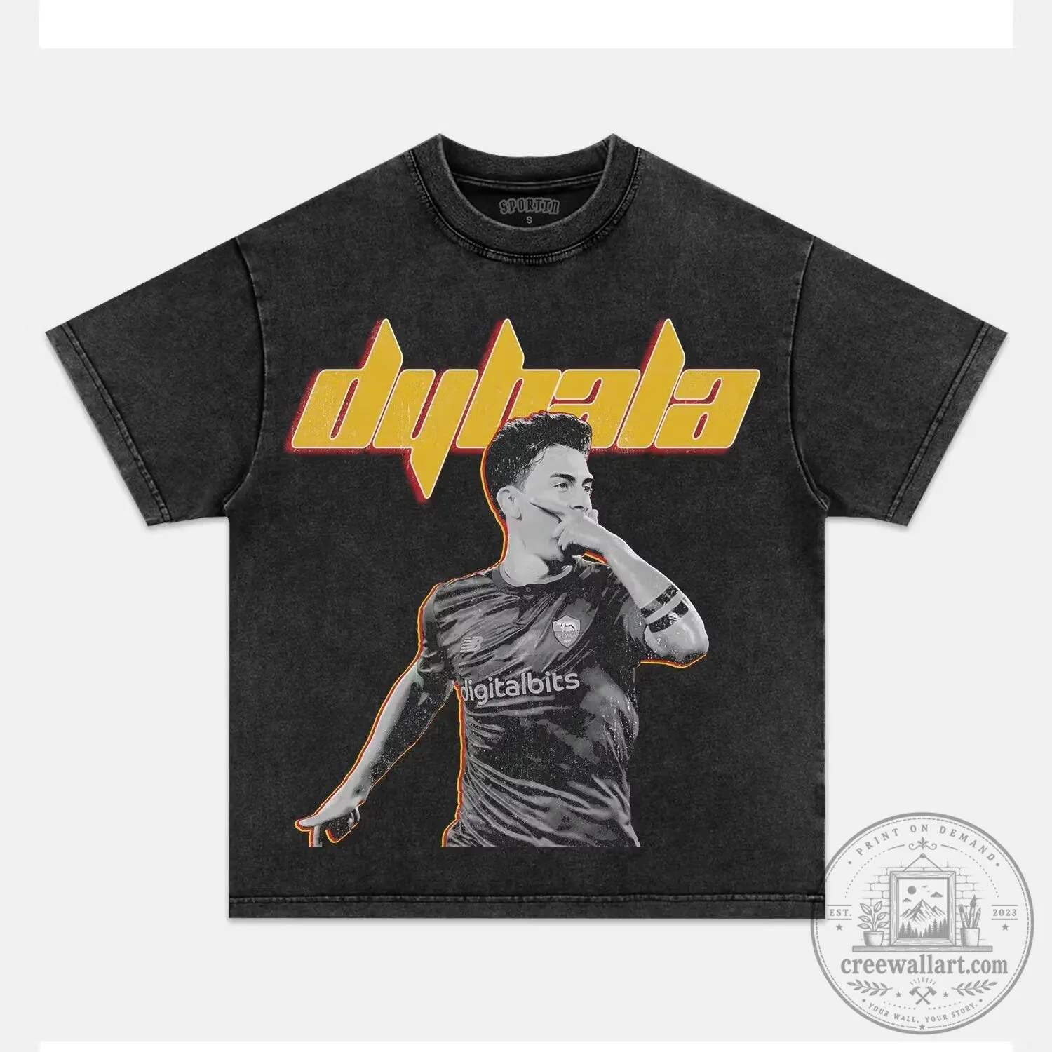 Paulo Dybala Y2K Style Football Player Graphic T-Shirt