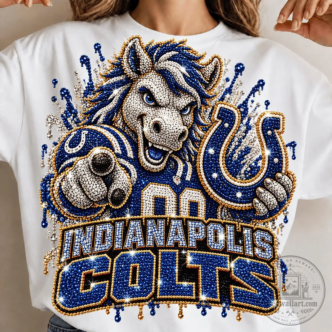 Indianapolis Colts NFL Sparkle Mascot Football Fan T-Shirt