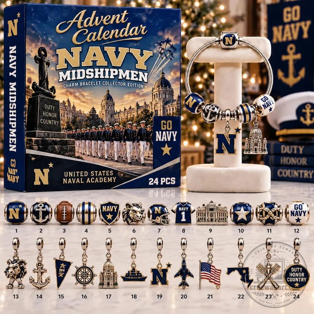 United States Naval Academy Midshipmen Advent Calendar Charm Bracelet Set United States Naval Academy Midshipmen Advent Calendar Charm Bracelet Set