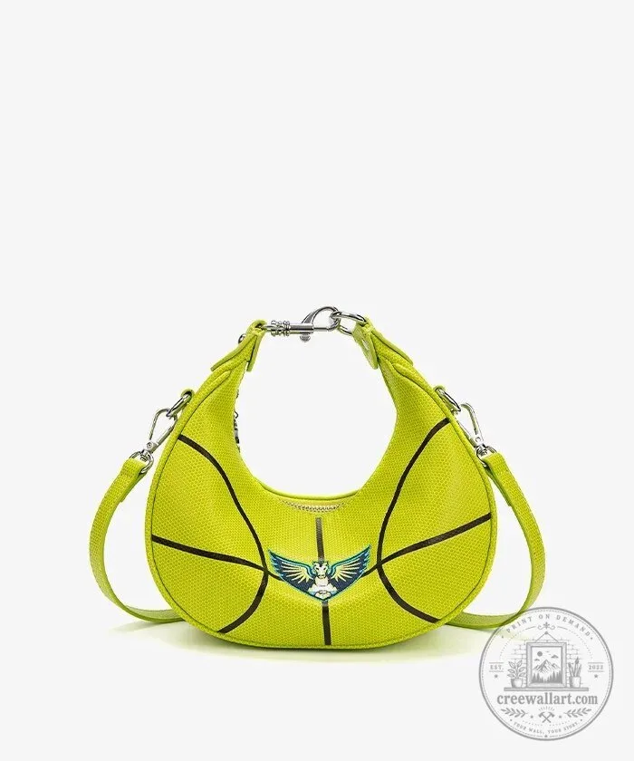 Dallas Wings Basketball Team Logo Lime Green Crossbody Bag