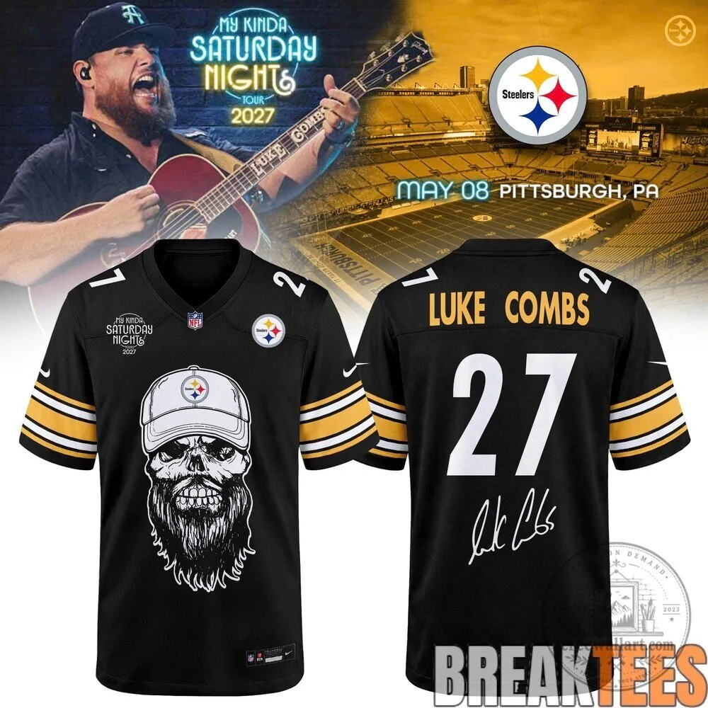 Pittsburgh Steelers Luke Combs My Kinda Saturday Night Tour 2027 Football Jersey