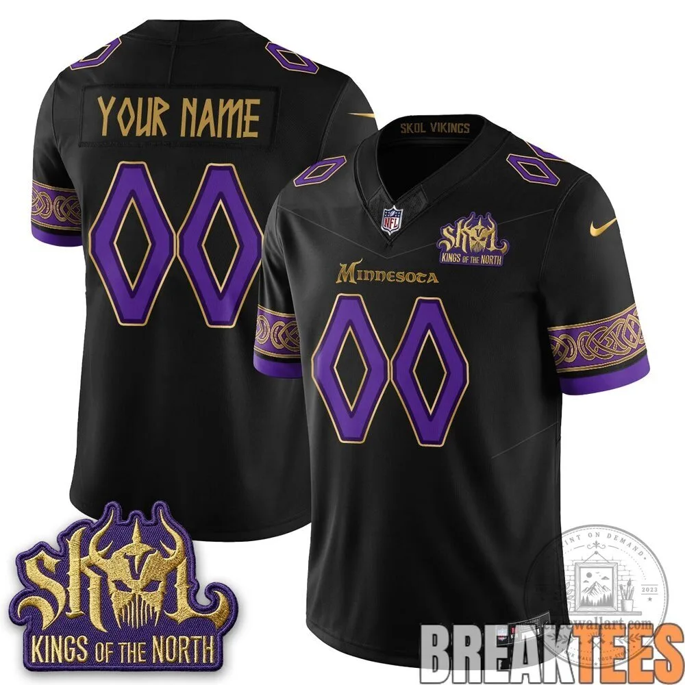 Minnesota Vikings Skol Kings of the North Custom Football Jersey