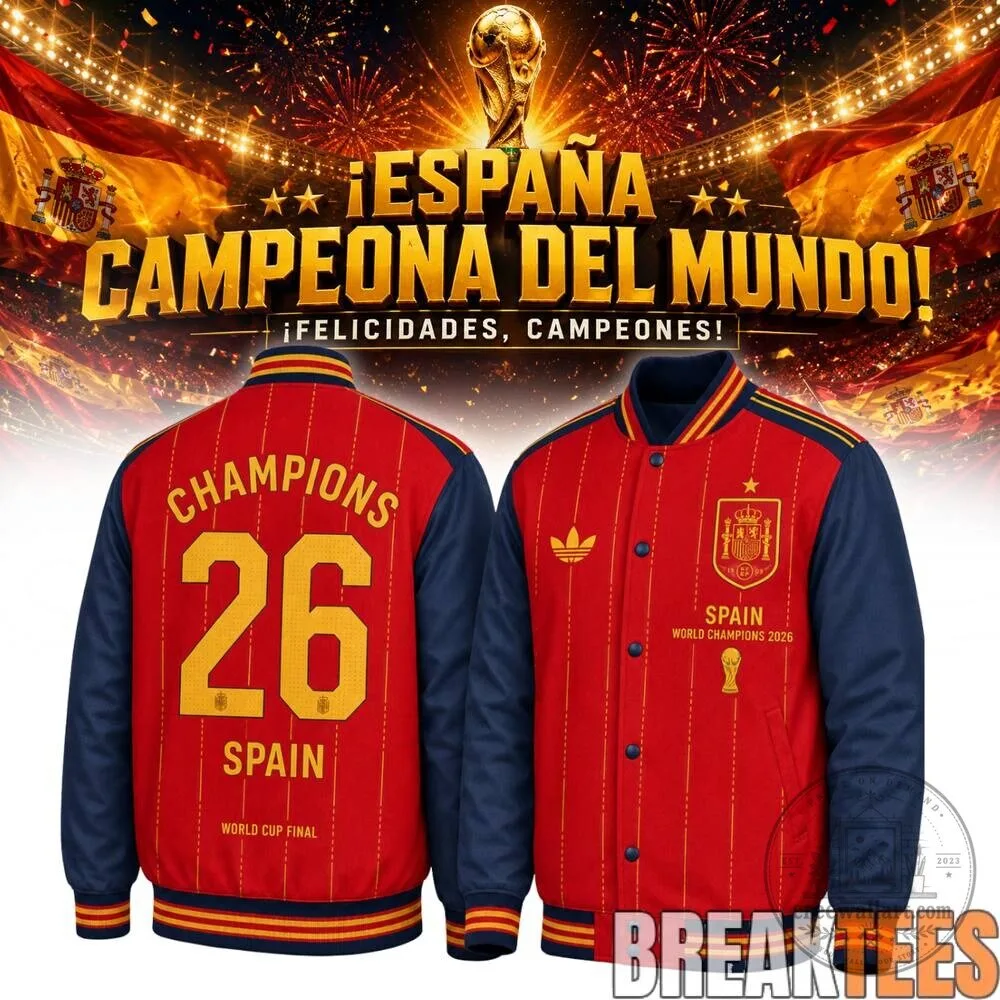 Spain National Football Team World Cup 2026 Champions Bomber Jacket