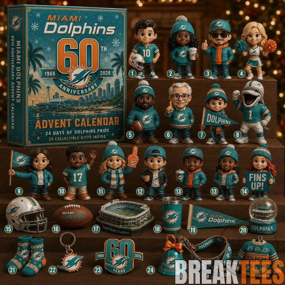 Miami Dolphins 60th Anniversary 2026 Advent Calendar Collectible Gifts