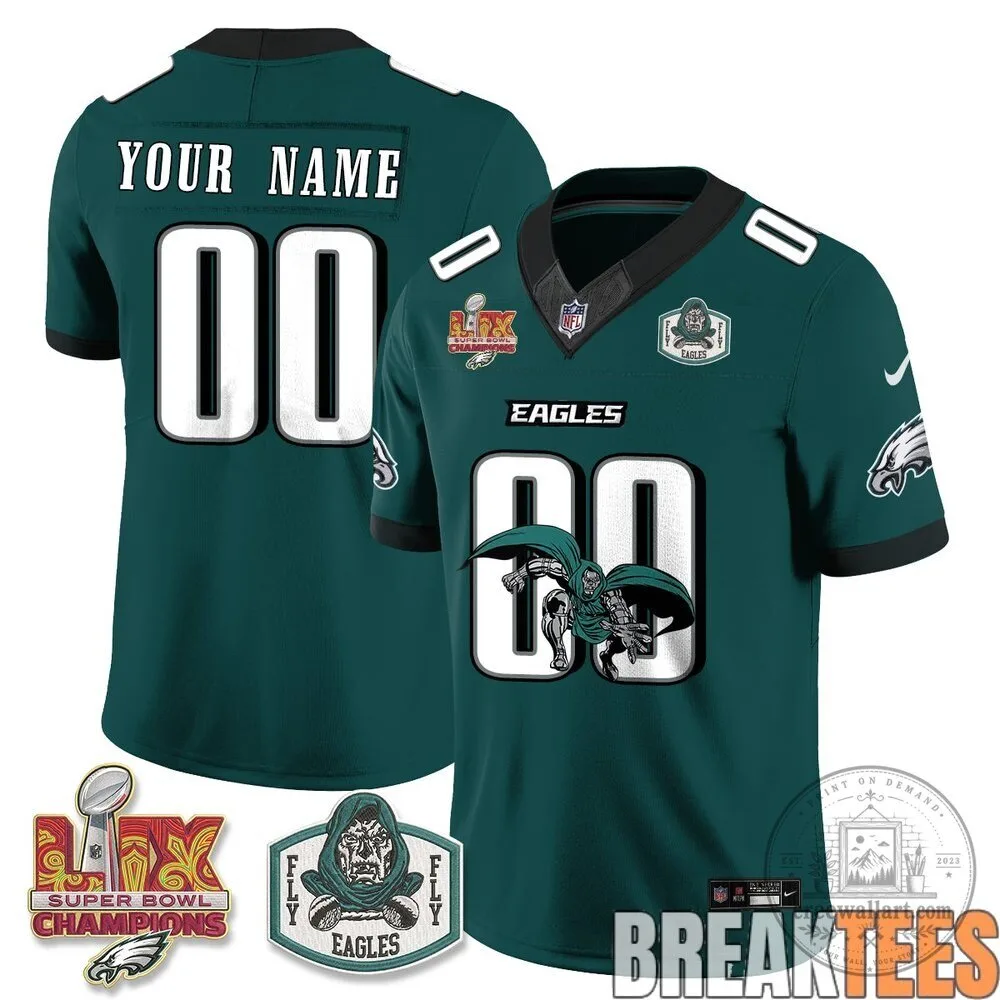 Philadelphia Eagles Doctor Doom Marvel Comics Football Jersey 5 Philadelphia Eagles Doctor Doom Marvel Comics Football Jersey