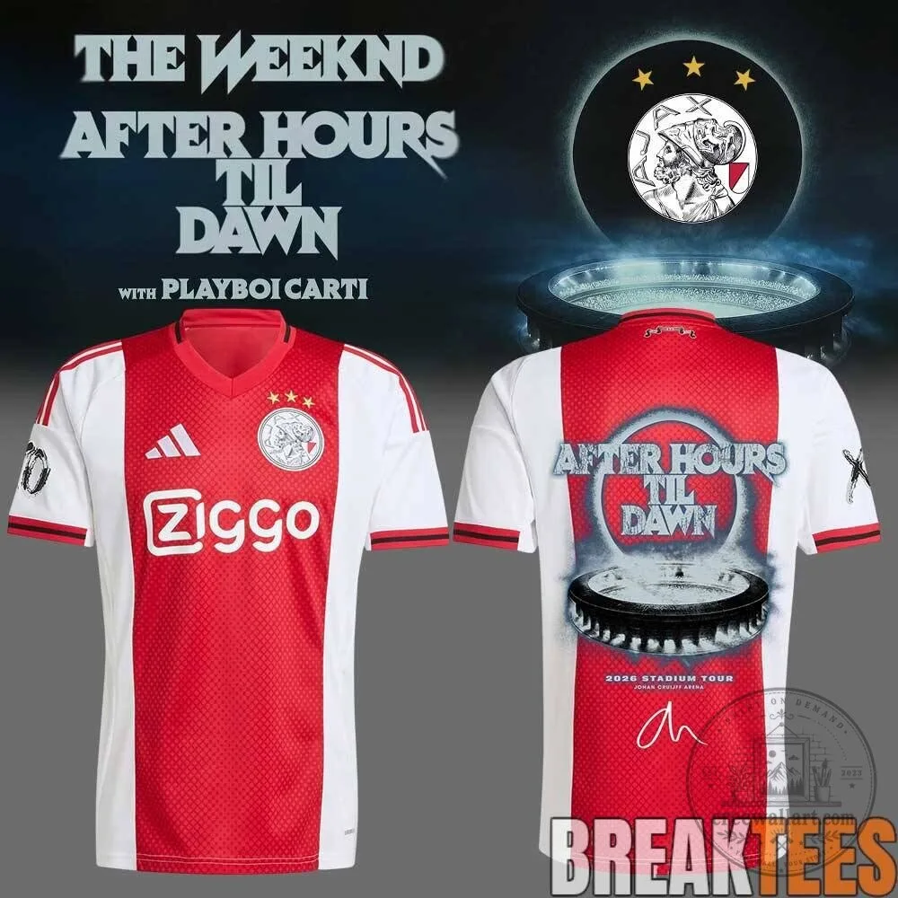 The Weeknd After Hours Til Dawn Tour Ajax Football Club Soccer Jersey 6 The Weeknd After Hours Til Dawn Tour Ajax Football Club Soccer Jersey