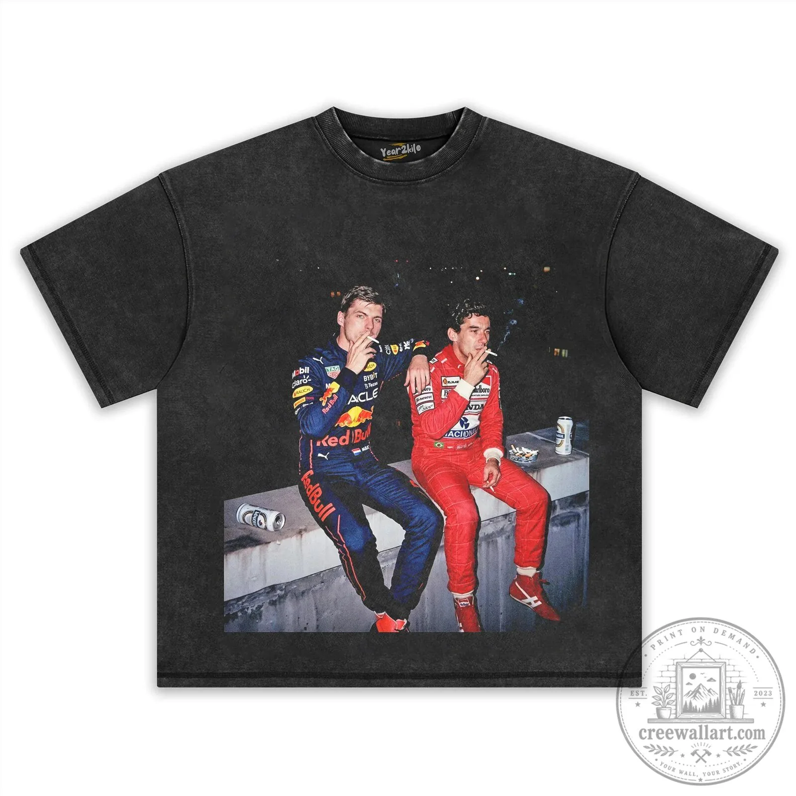 Max Verstappen F1 and Ayrton Senna Formula 1 Racing Legends T-Shirt 8 Max Verstappen F1 and Ayrton Senna Formula 1 Racing Legends T-Shirt