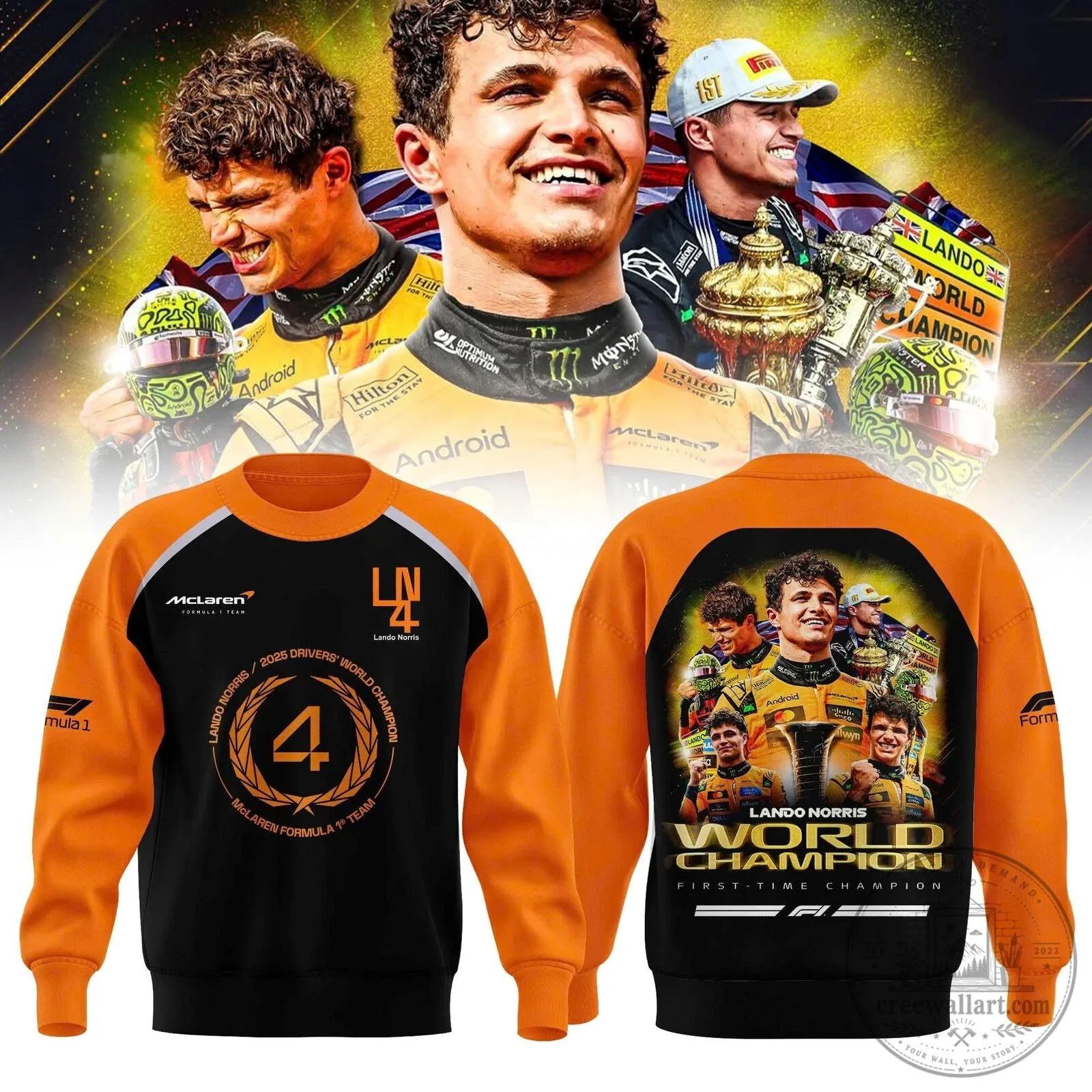 Lando Norris McLaren Formula 1 Team World Champion Sweatshirt