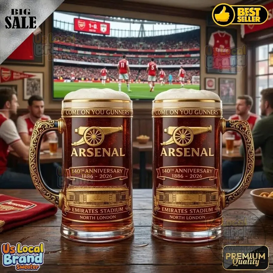 Arsenal Football Club 140th Anniversary Collector's Beer Mug