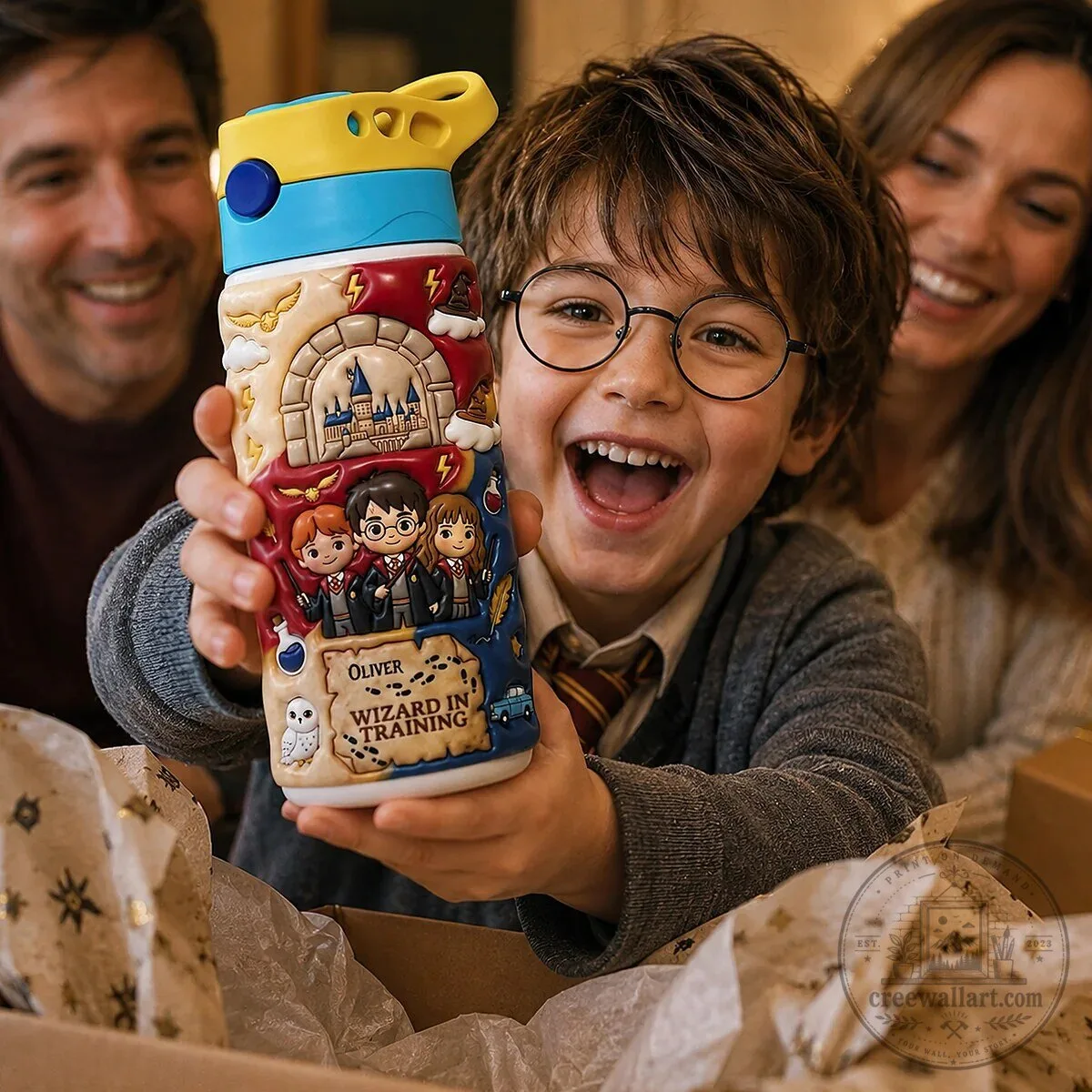 Harry Potter Hogwarts Castle Personalized Water Bottle for Kids