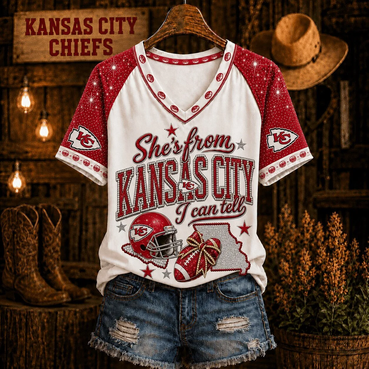 Kansas City Chiefs Football She's From Kansas City I Can Tell T-Shirt