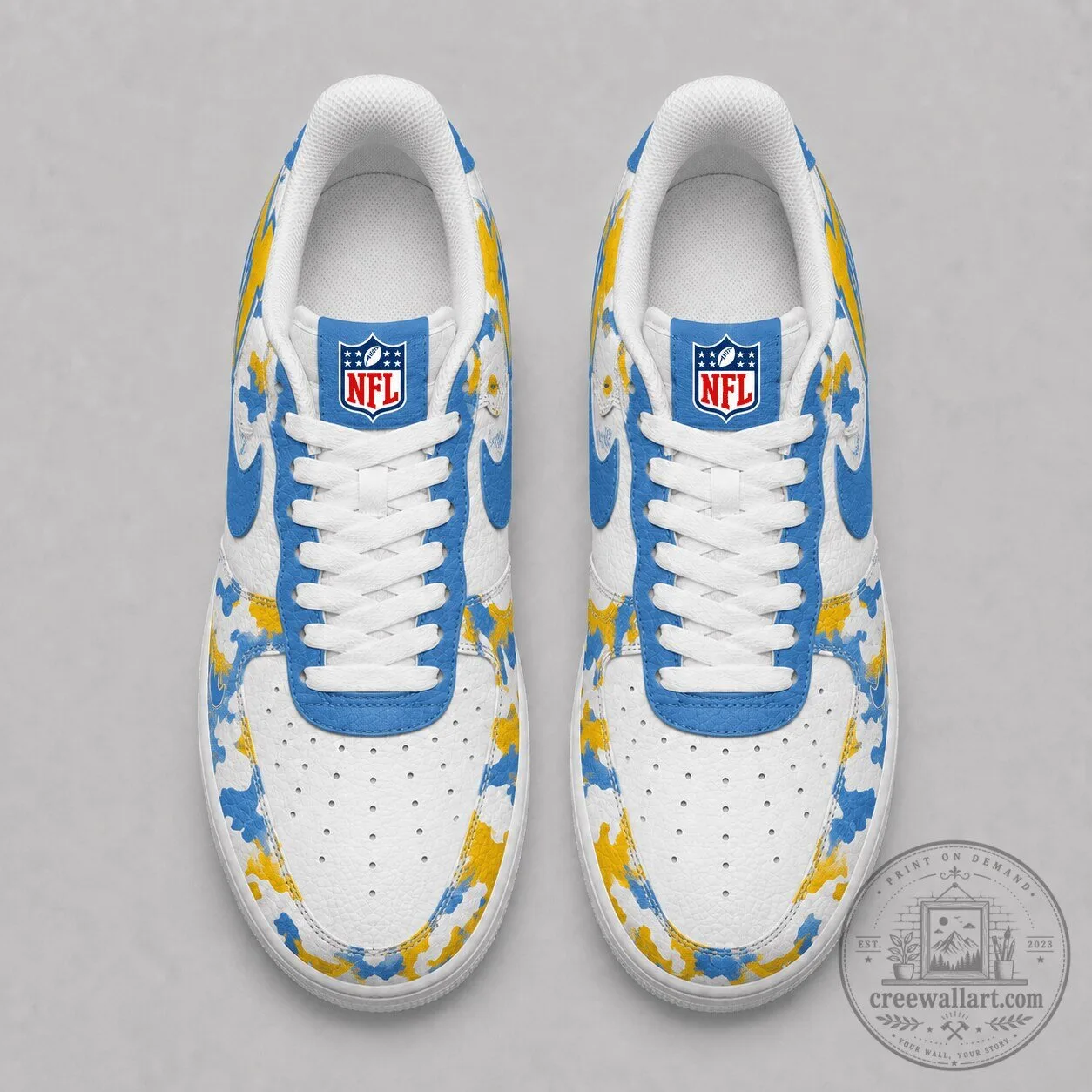 Los Angeles Chargers NFL Team Camouflage Low Top Shoes