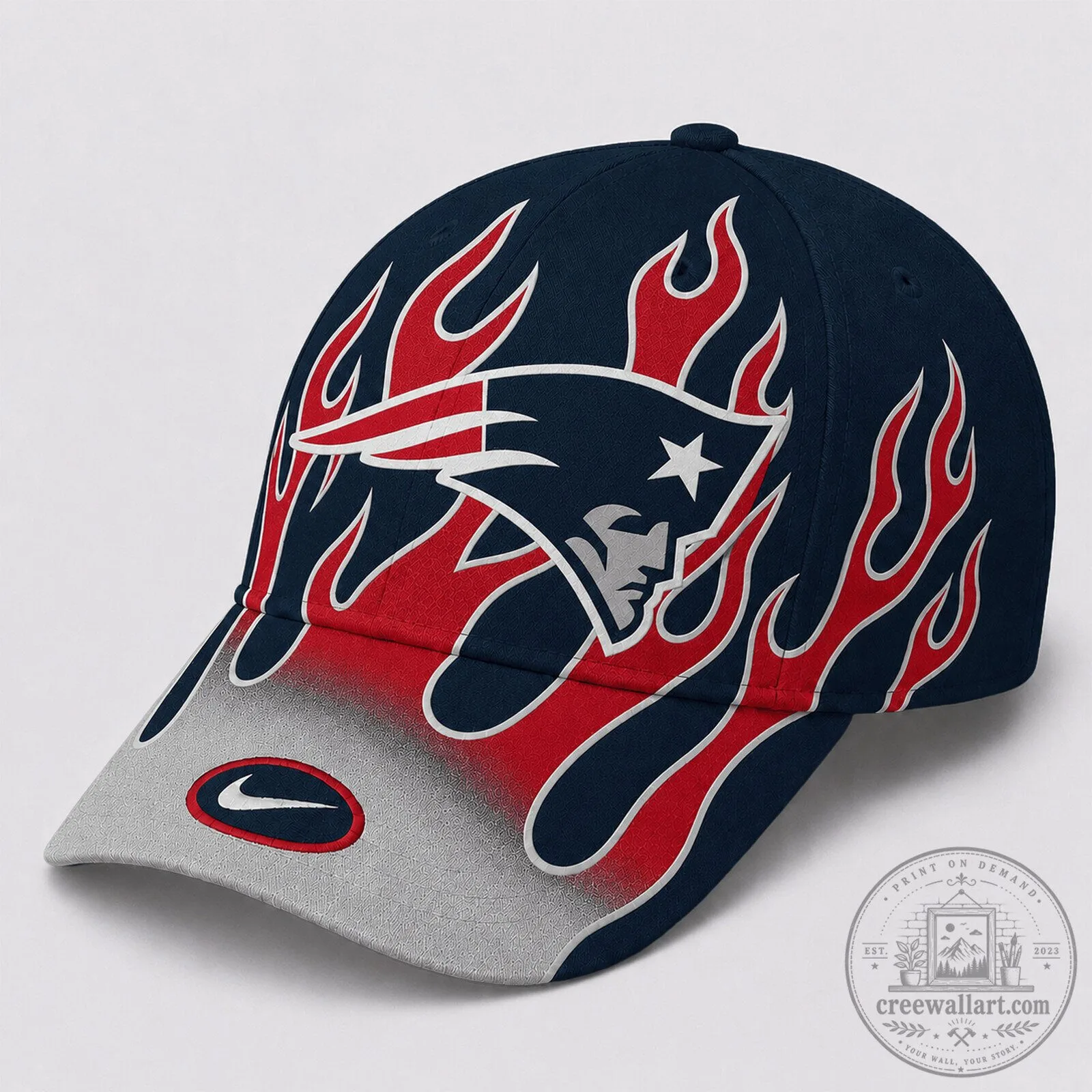 New England Patriots Flame Spirit Classic Baseball Cap Hat