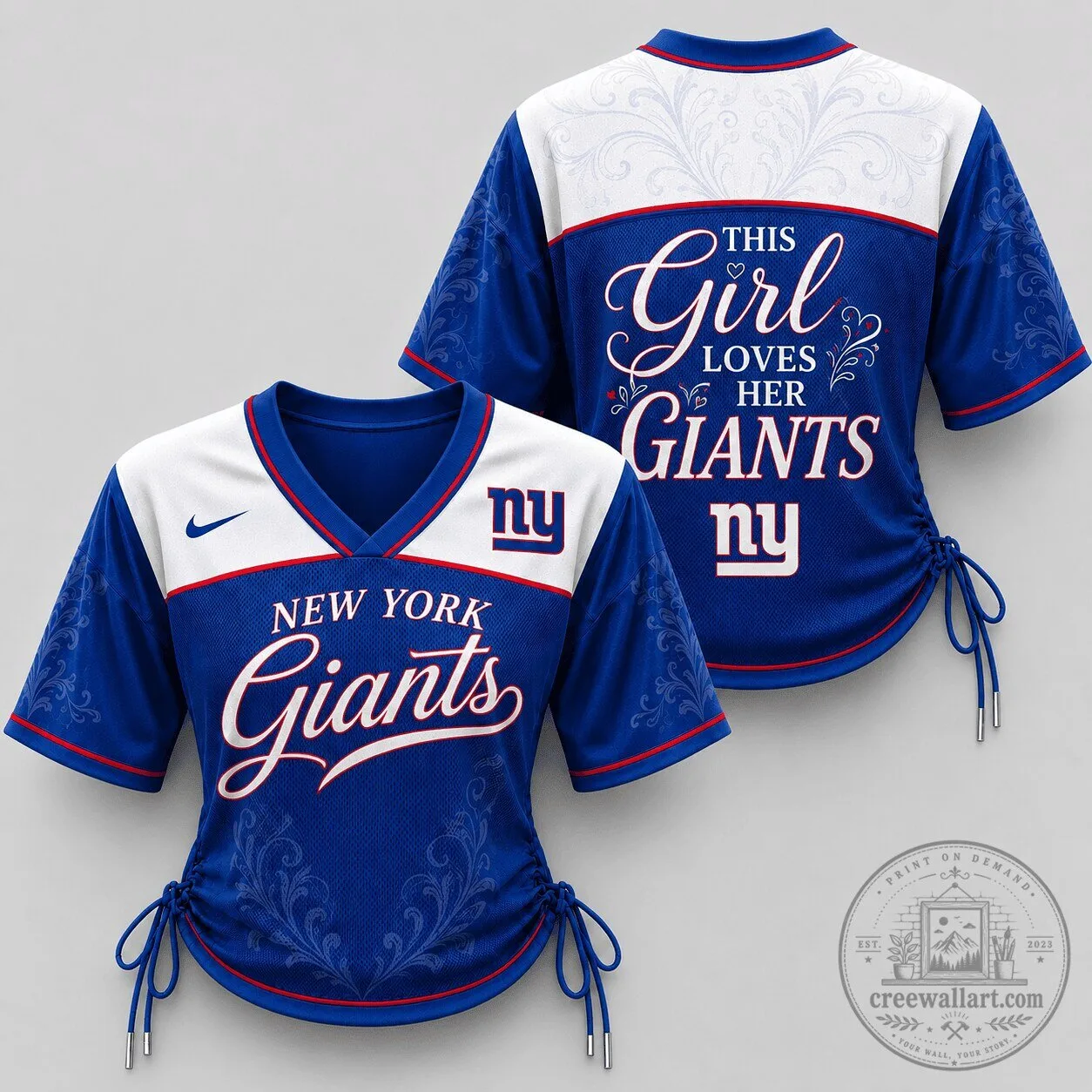 New York Giants This Girl Loves Her Giants Football Fan Jersey