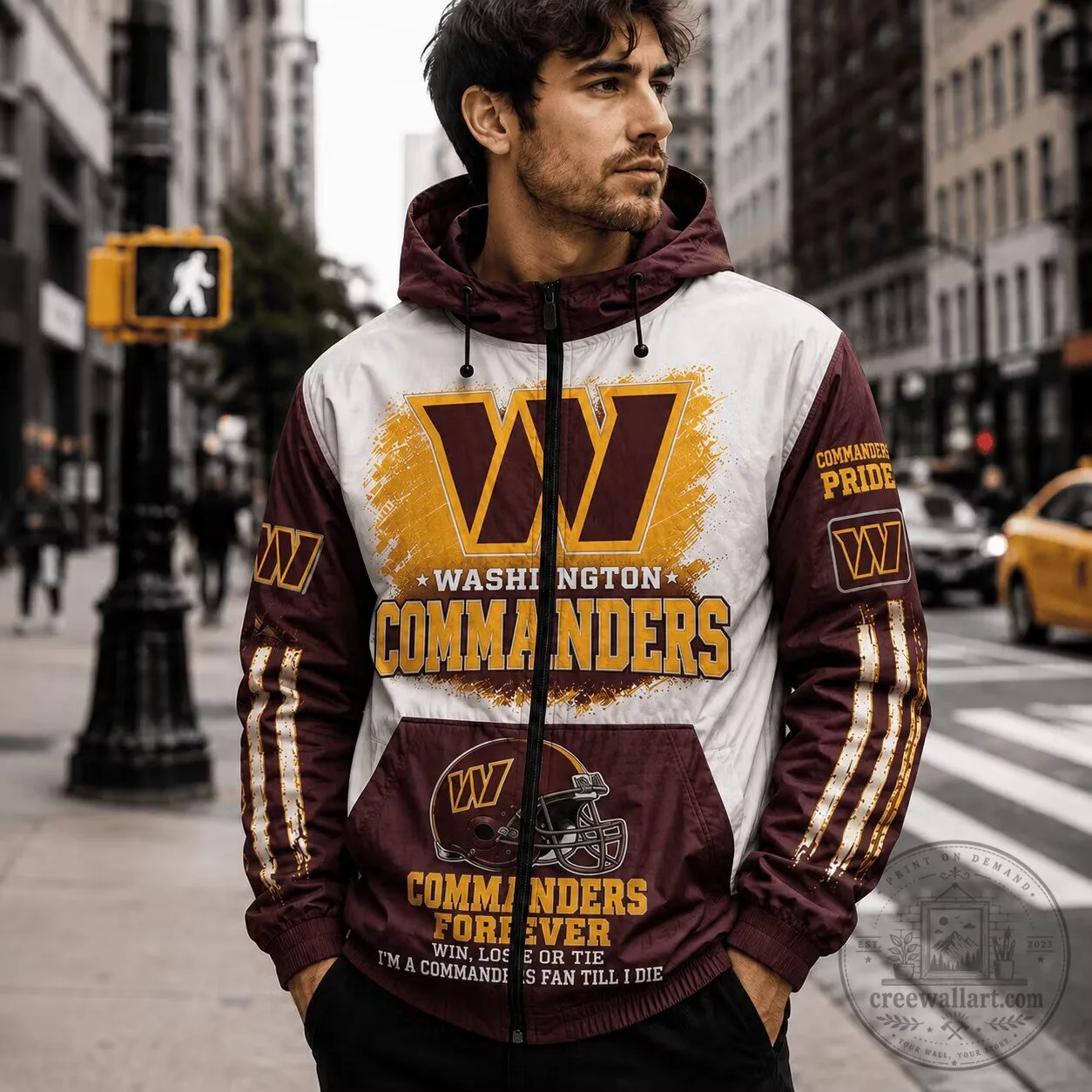 Washington Commanders NFL Fan Gift Windbreaker Jacket for Men and Women