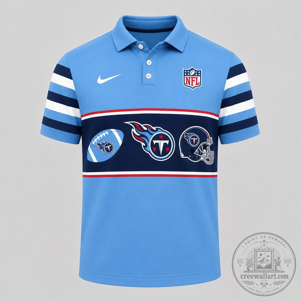 Tennessee Titans National Football League Retro Game Day Polo Shirt 1 Tennessee Titans National Football League Retro Game Day Polo Shirt