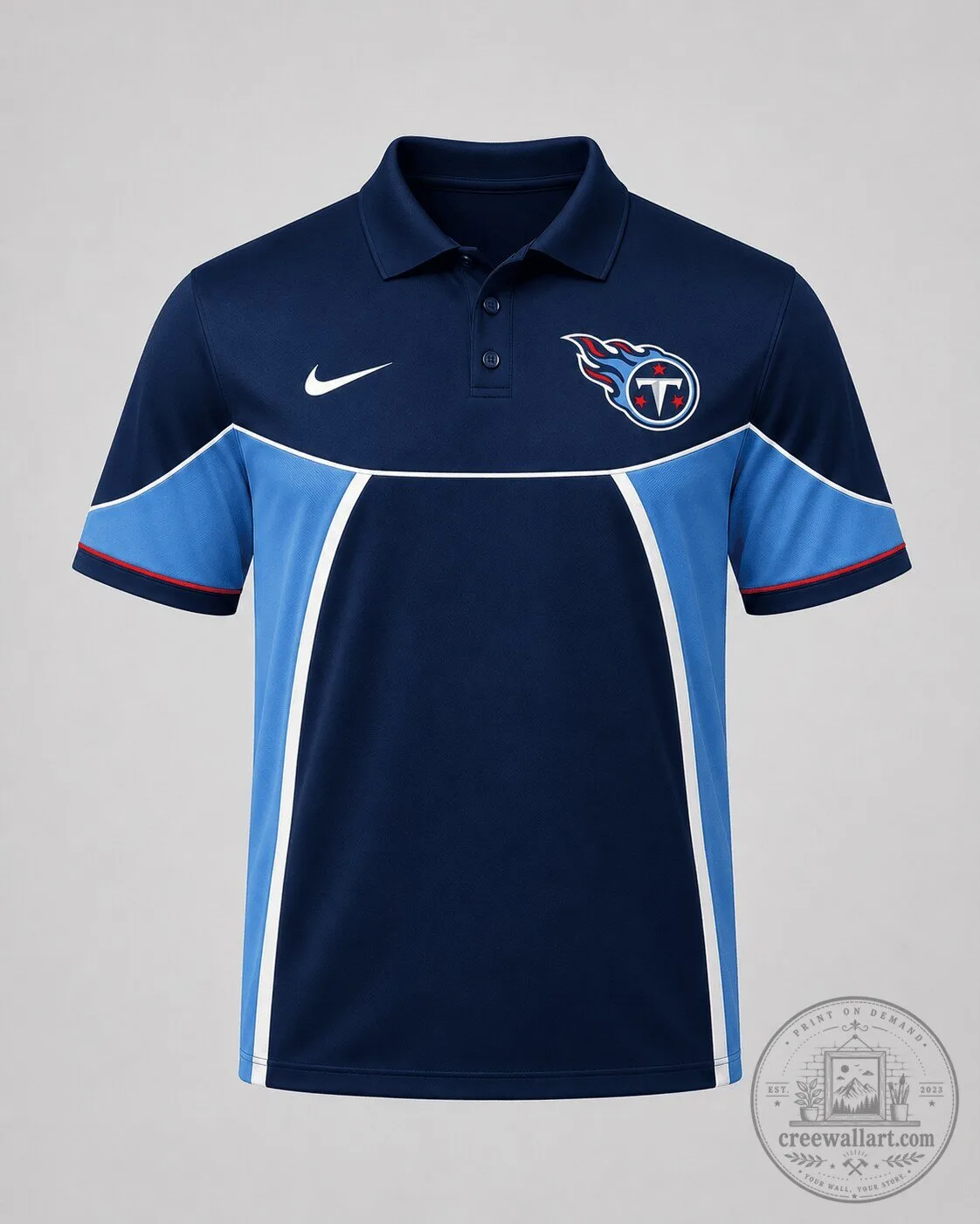 Tennessee Titans National Football League Personalized Sports Style Polo Shirt