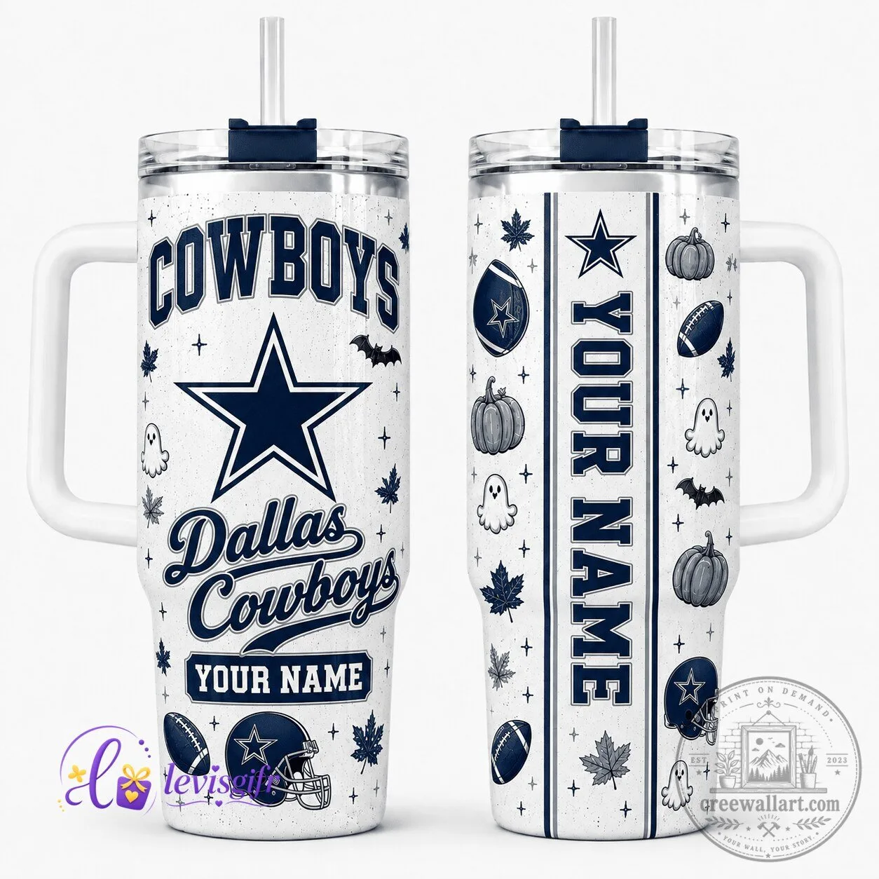 Dallas Cowboys Football Halloween Personalized Tumbler
