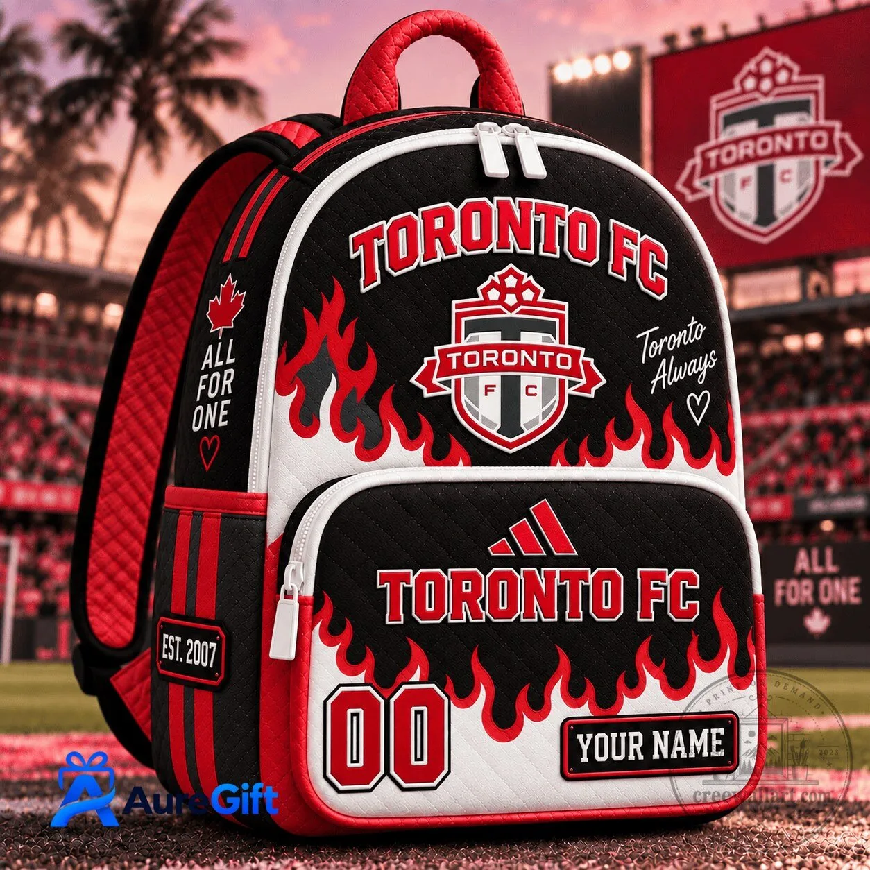 Toronto FC Personalized Quilted Backpack