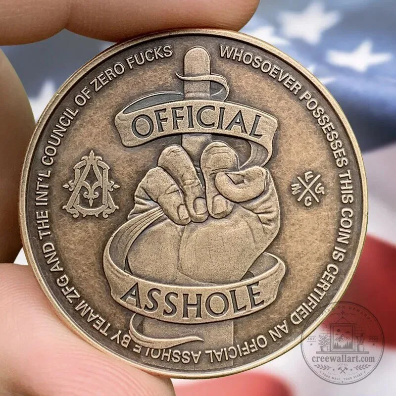 Official Asshole Coin Funny Gag Gift Novelty Collectible Coin