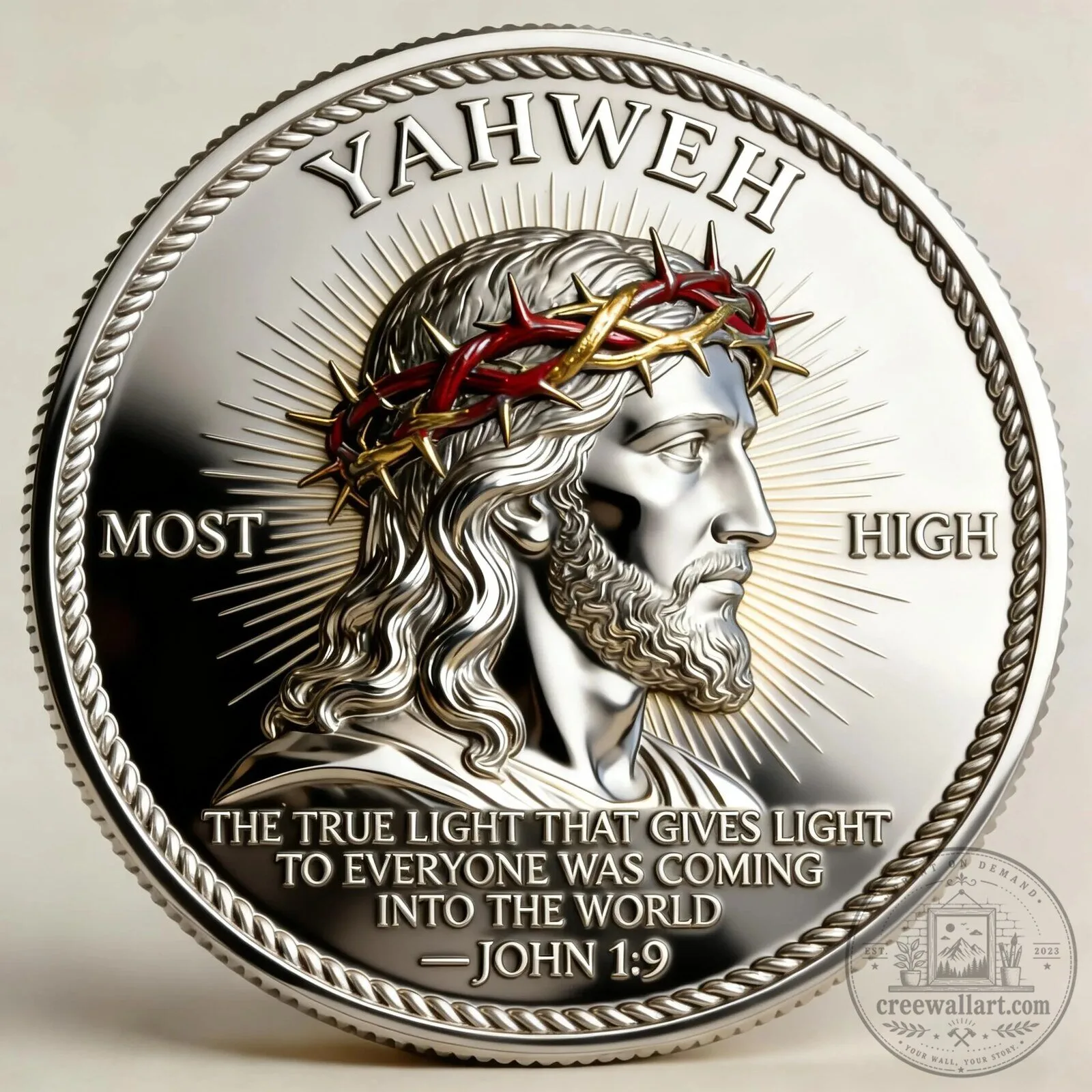 Yahweh The Living Light Jesus Christ Religious Commemorative Coin