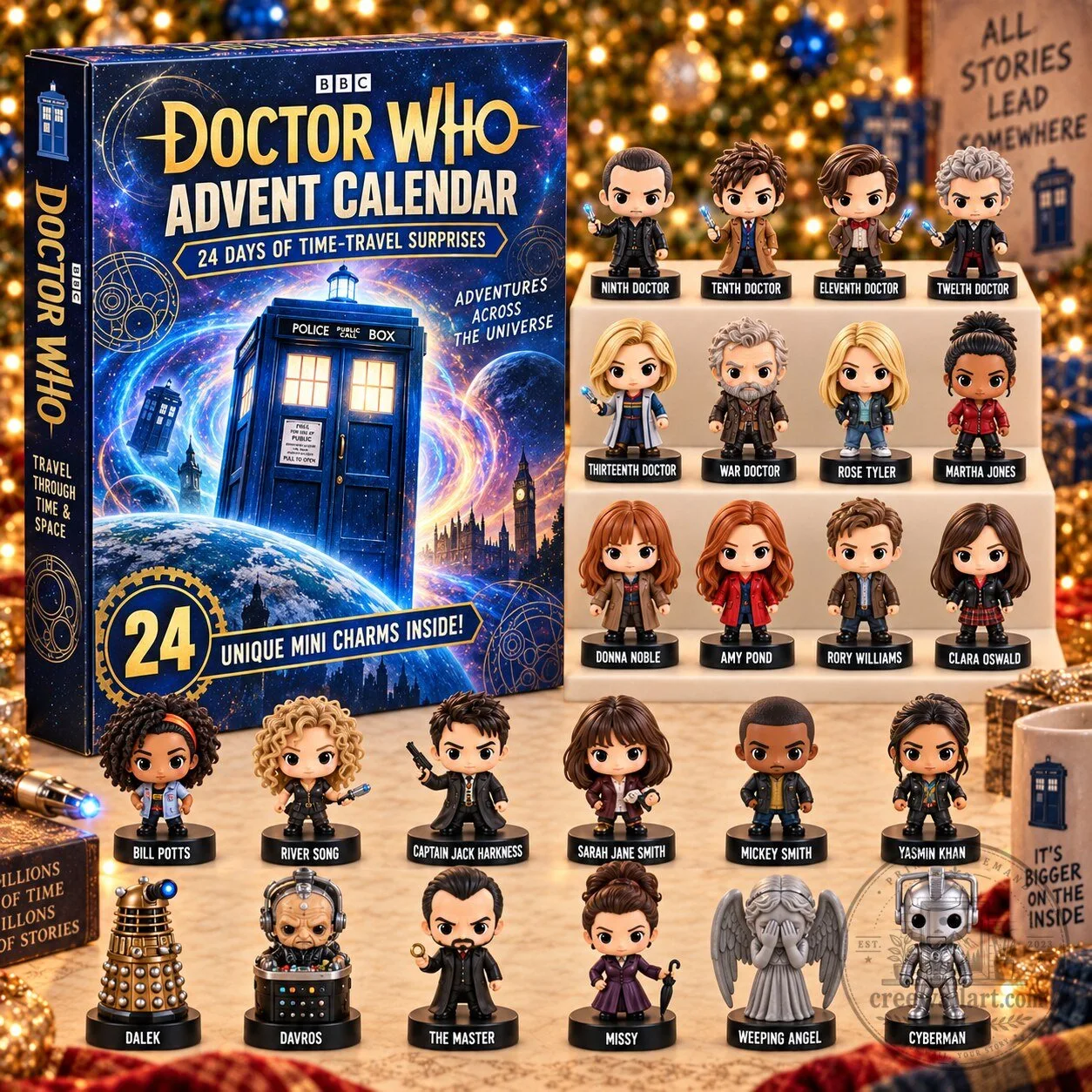 Doctor Who Advent Calendar with 24 Unique Mini Charms Inside