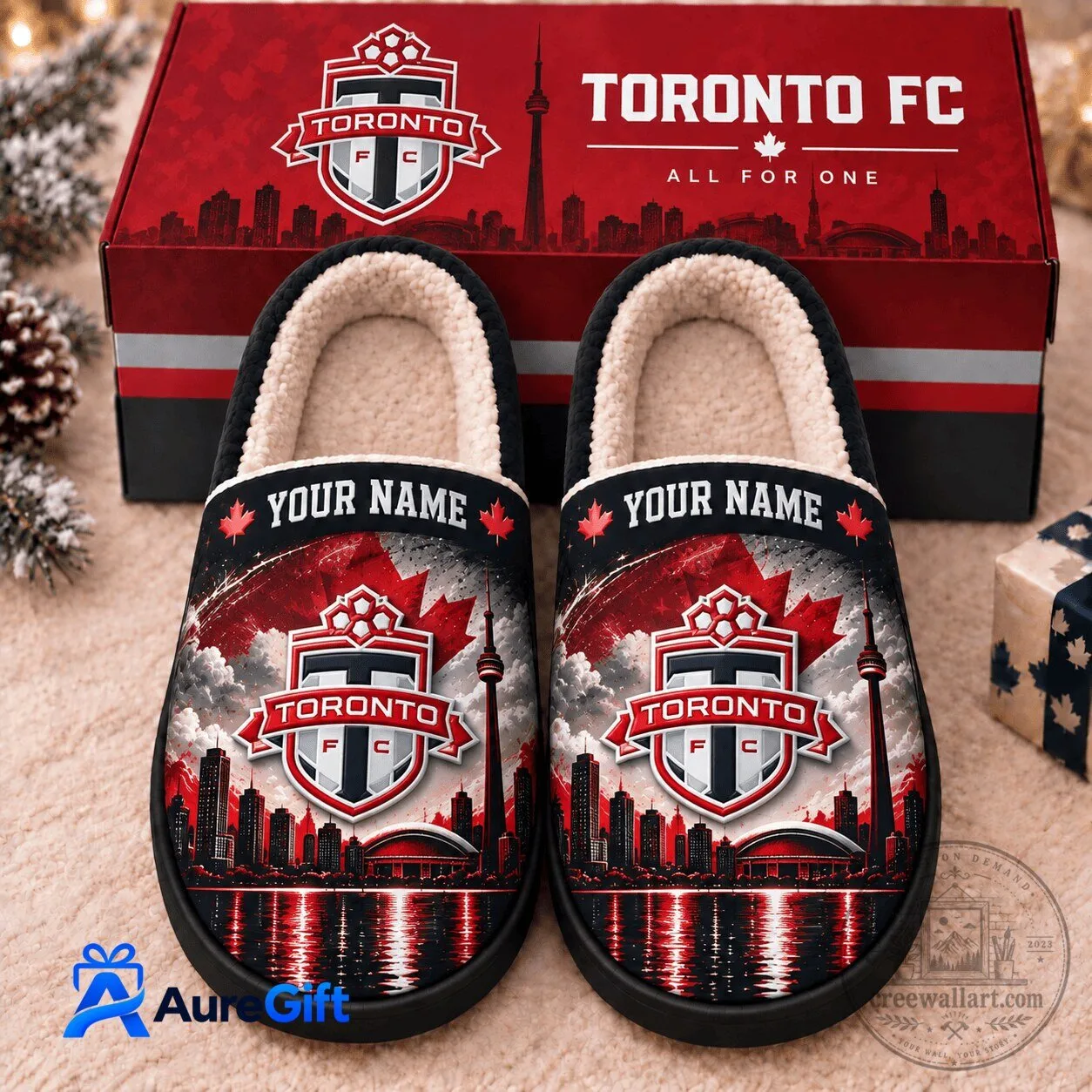 Toronto FC Football Club Personalized Slippers