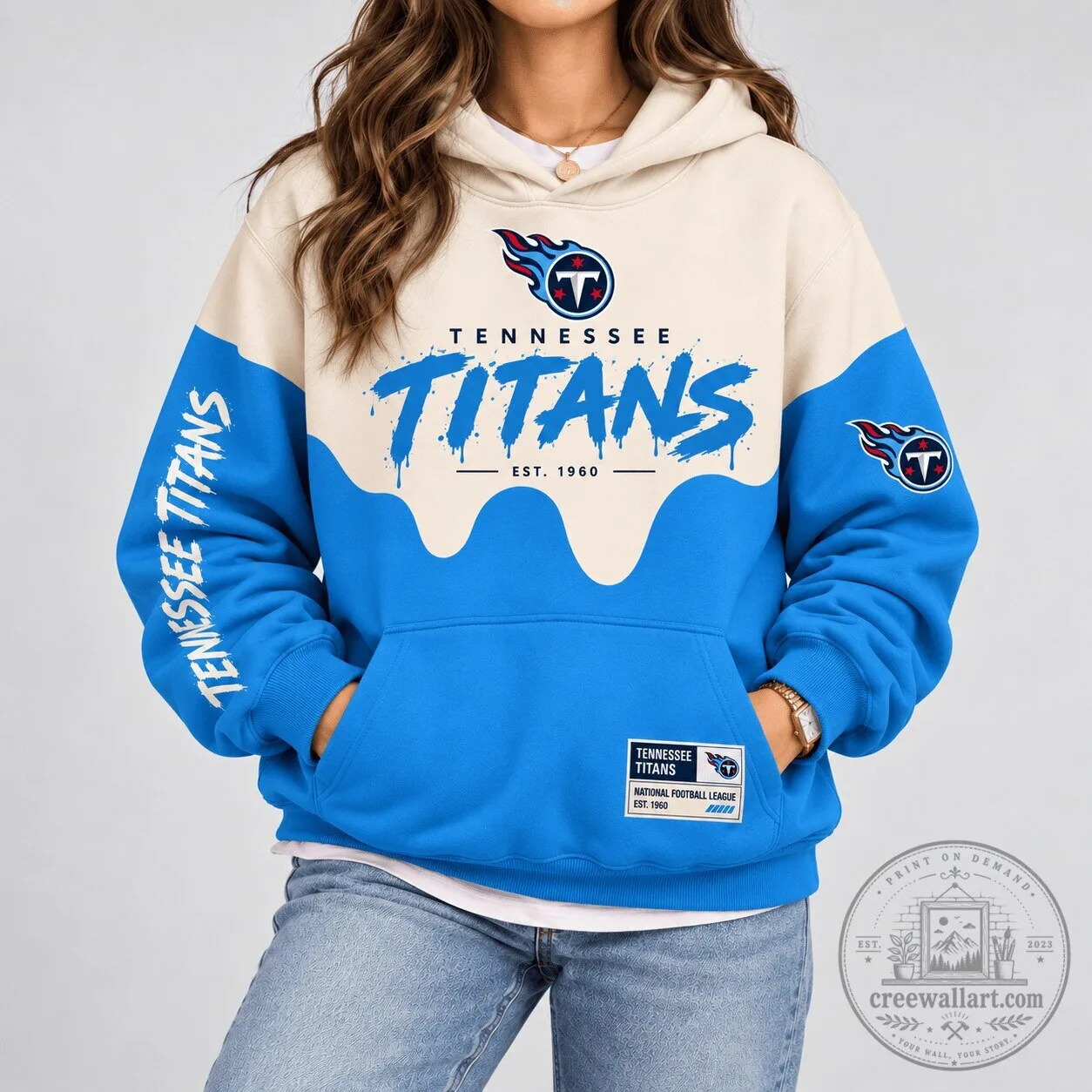 Tennessee Titans National Football League Paint Splatter Hoodie