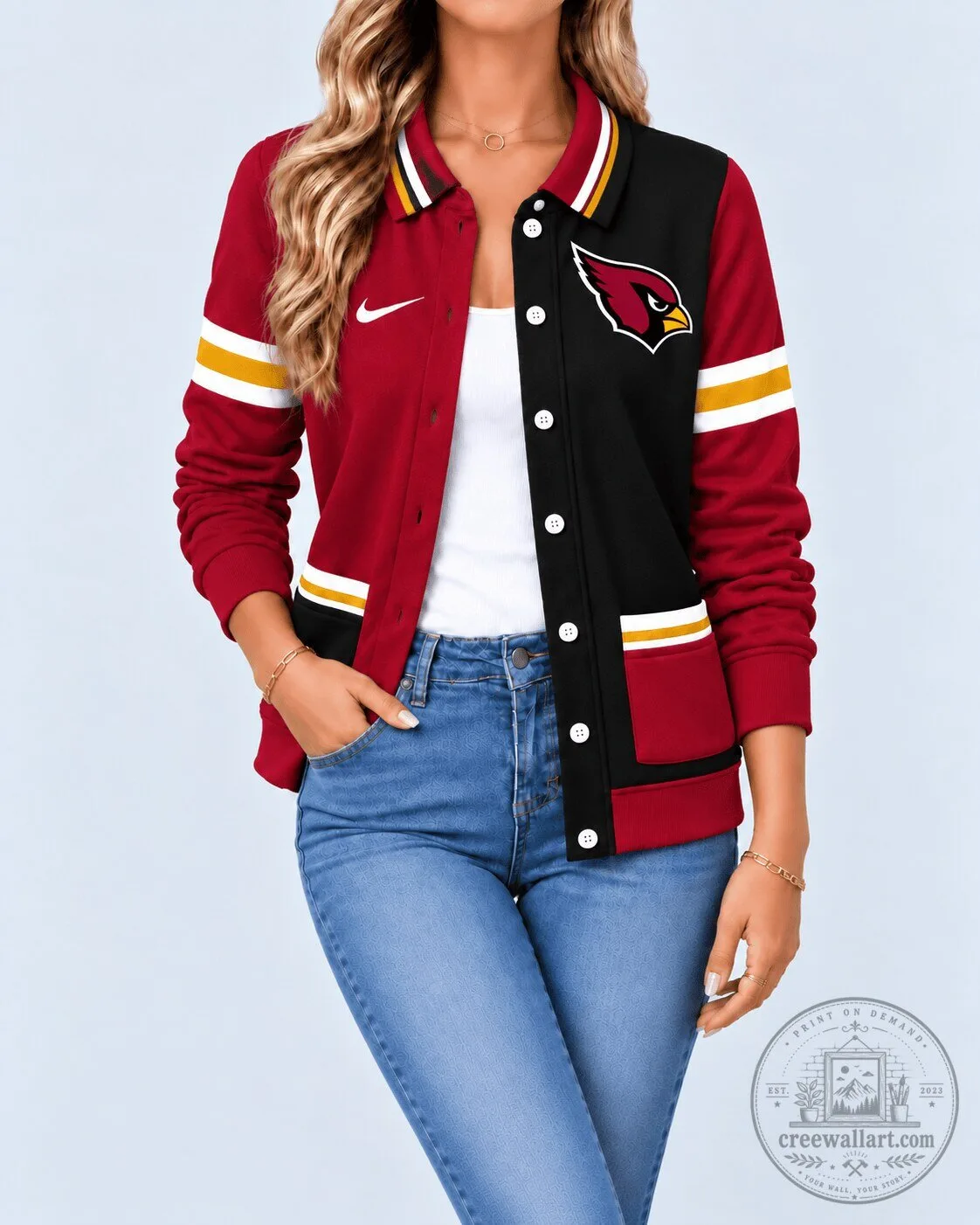Arizona Cardinals National Football League Varsity Jacket with Nike Logo