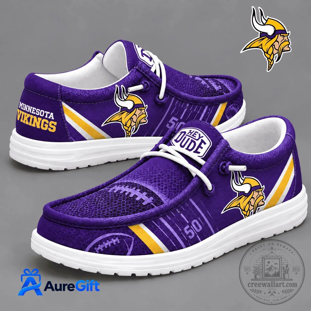 Minnesota Vikings NFL Team Ready Loafer Shoes for Men and Women