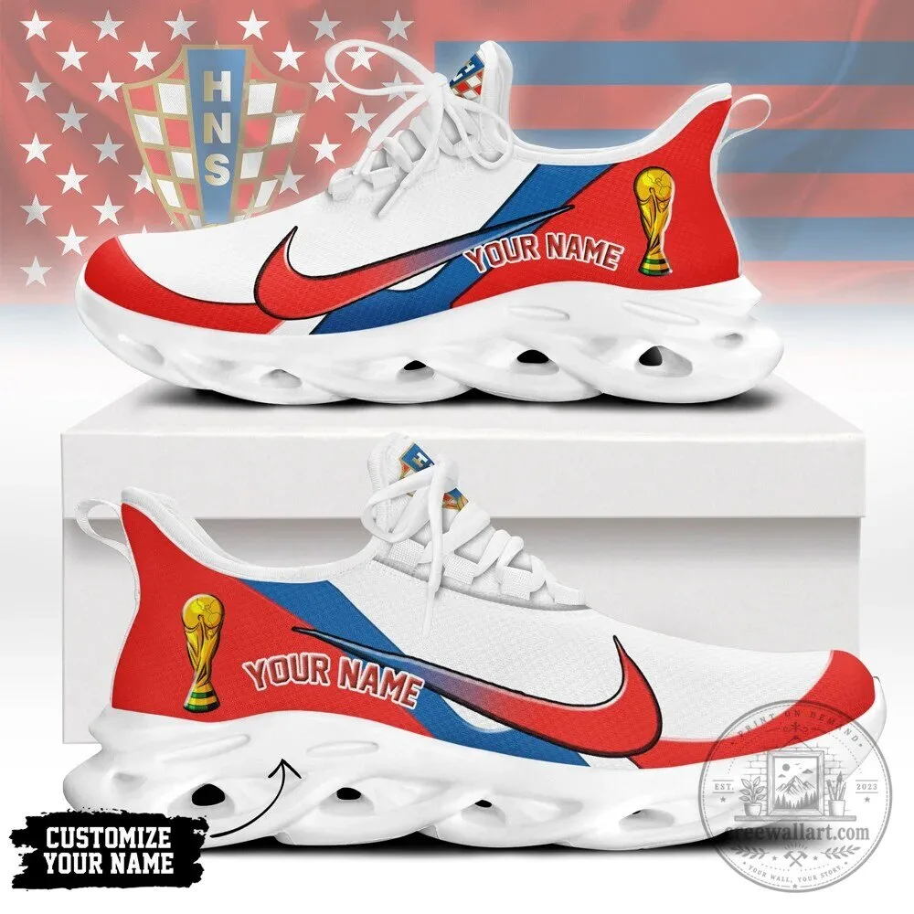 Croatia National Football Team Personalized Running Shoes