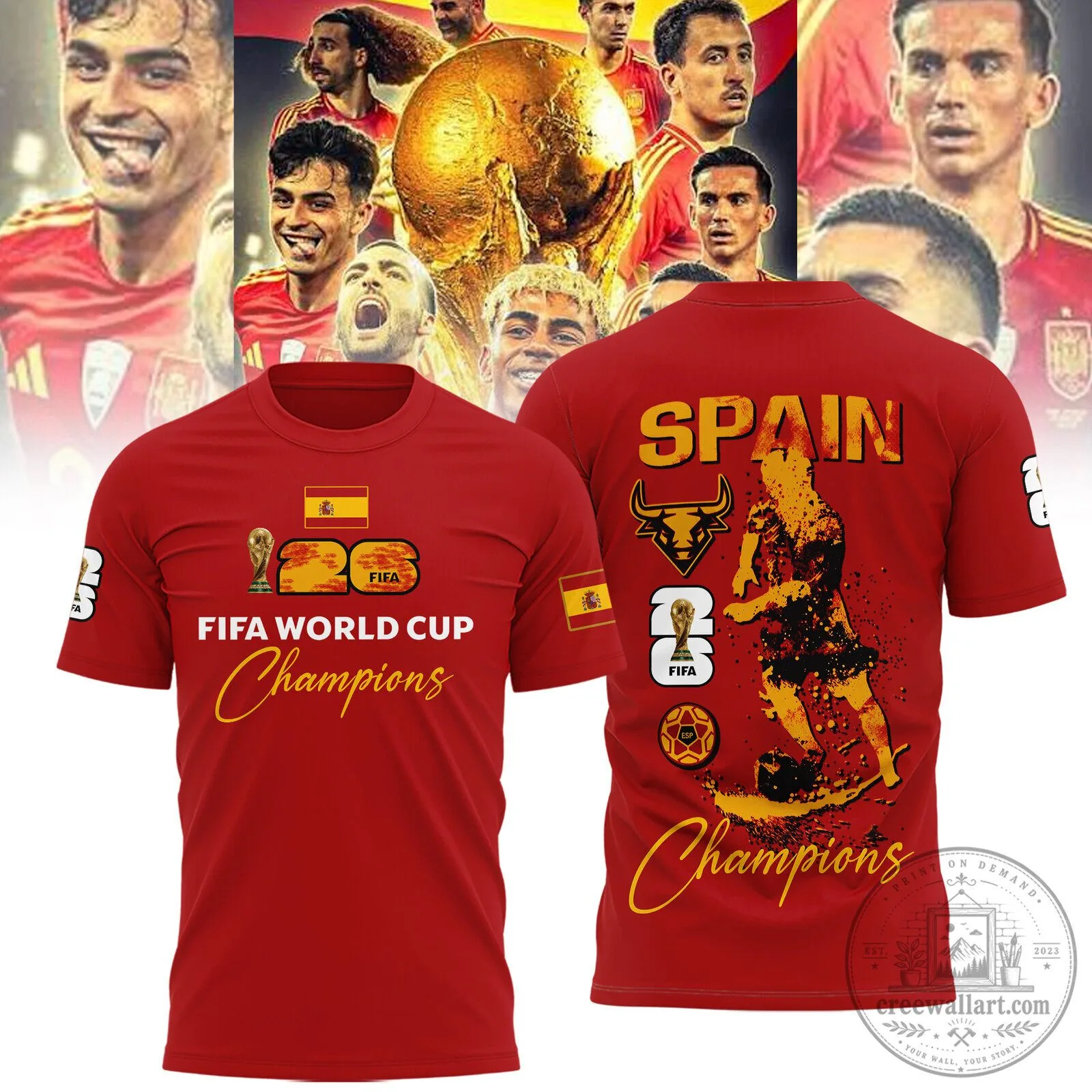 2026 World Cup Champions Shirt of the Spain National Football Team – Limited Edition