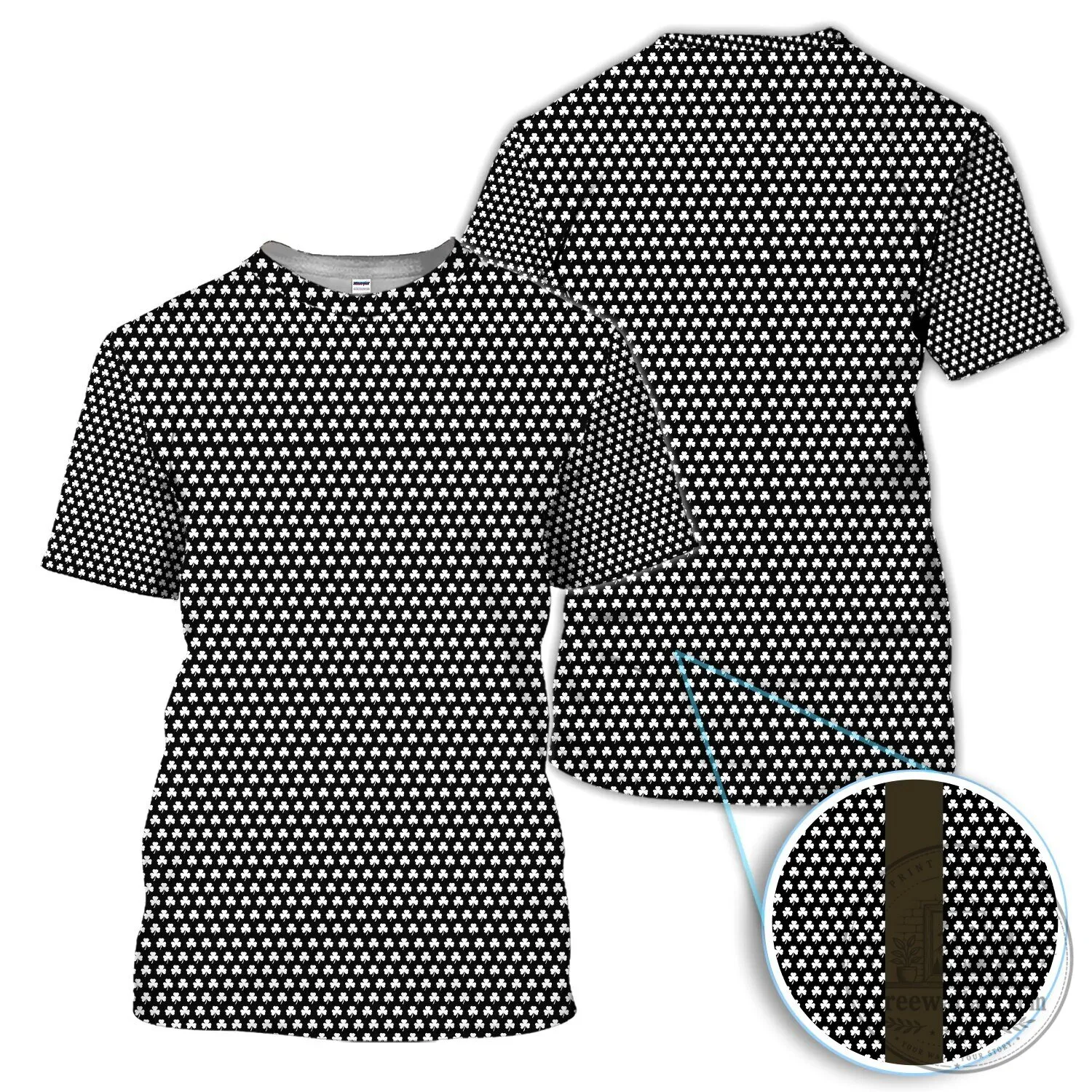 Black Clover Golf Polo Shirt for Men St Patricks Day 31 Black Clover Golf Polo Shirt for Men St Patricks Day