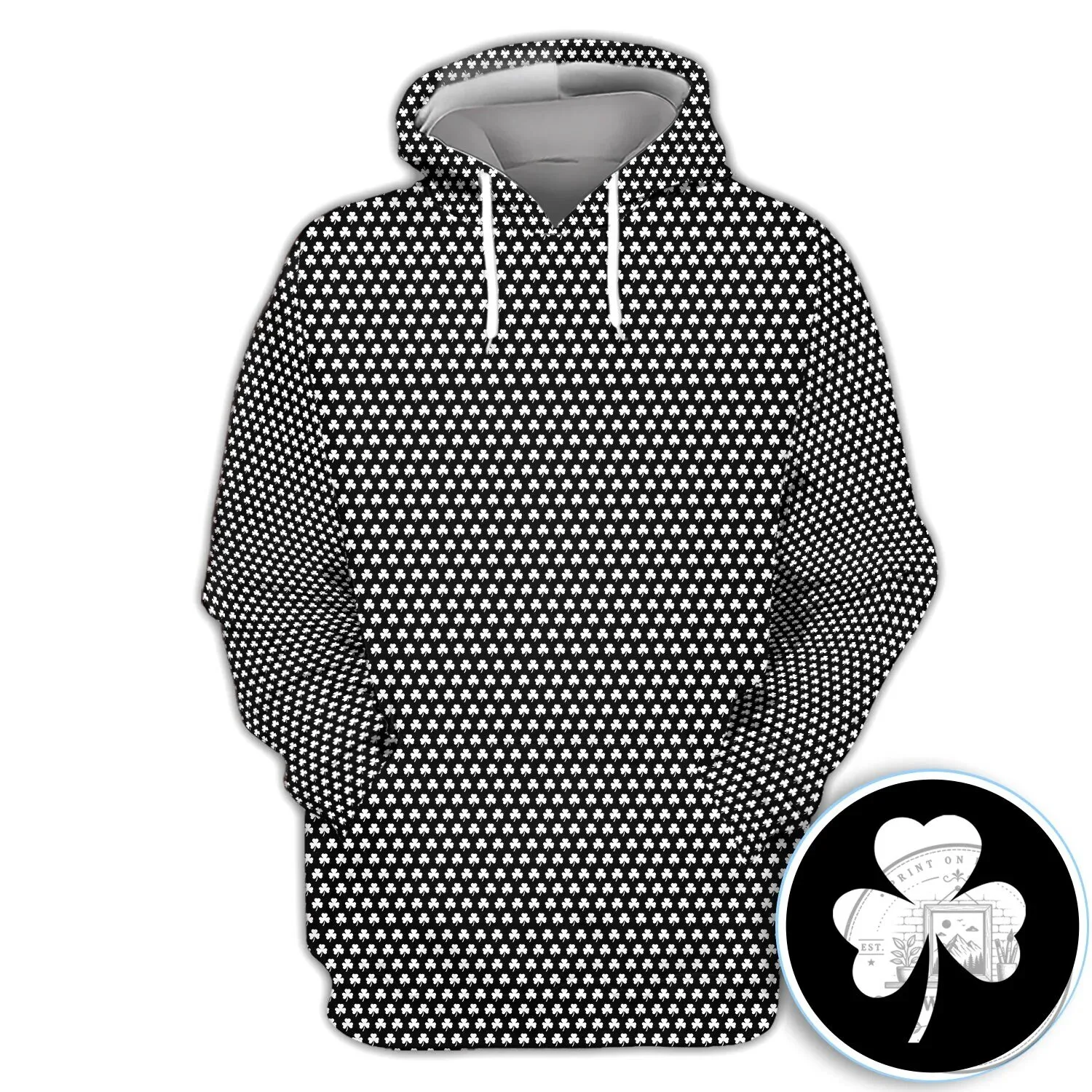 Black Clover Golf Polo Shirt for Men St Patricks Day 34 Black Clover Golf Polo Shirt for Men St Patricks Day