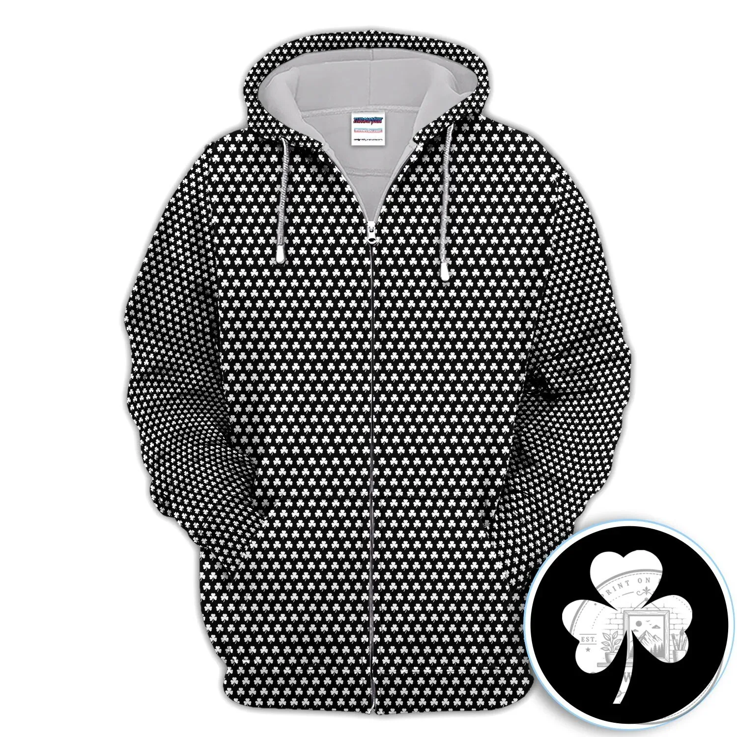 Black Clover Golf Polo Shirt for Men St Patricks Day 36 Black Clover Golf Polo Shirt for Men St Patricks Day